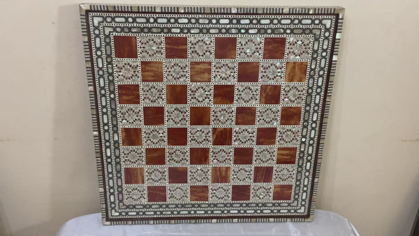 Handmade, Luxury, Wooden Chess Board, Wood Chess Board, Game Board, Inlaid Shell