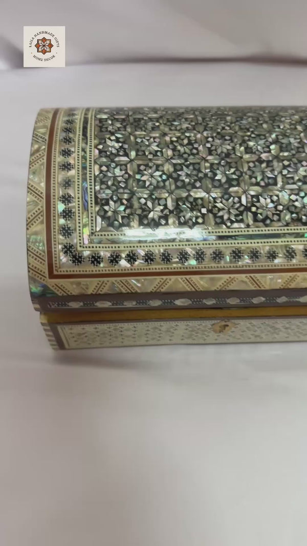Handmade Mother of Pearl Jewelry Box – Ornate Egyptian Inlay
