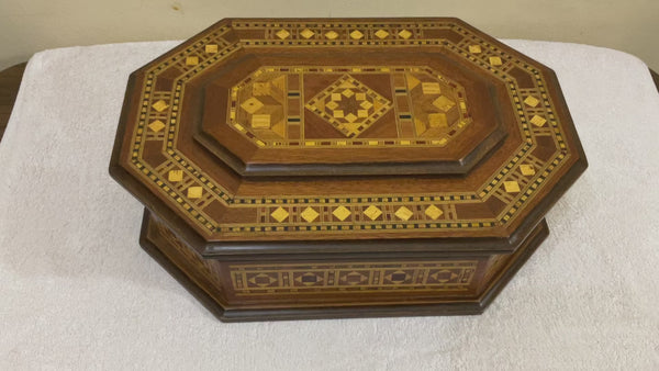 Handmade Wooden Box Wood Jewelry Box Storage Wooden Box Marquetry Mosaic Inlay
