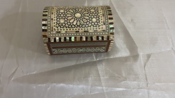 Handmade Wooden Jewelry Box Wood Trinket Storage Wood Box Mother of Pearl Inlay