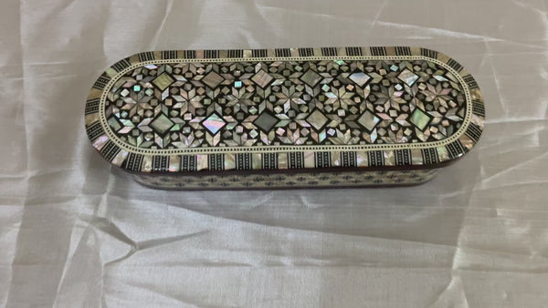 Handmade Wooden Jewelry Box Wood Trinket Storage Wood Box Mother of Pearl Inlay